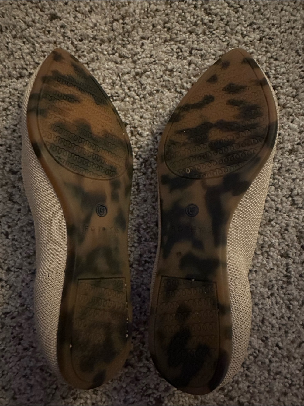 Rothy’s the point beige tan pointed ballet flat for women size 8 - Picture 5 of 9